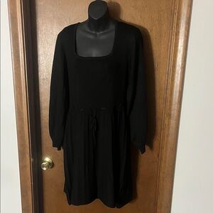 Kojooin Black Sweater Dress Women’s XL Long Sleeve Knit Fit & Flare NWT